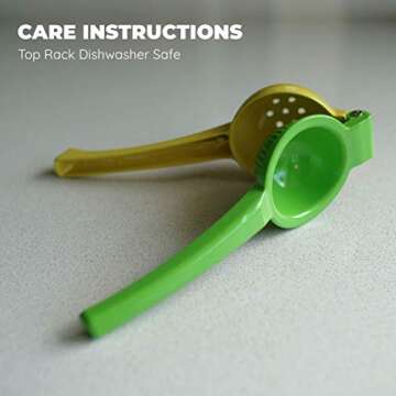 Culinary Elements Metal Lemon and Lime Squeezer: Manual Press, Easy to Use Citrus Juicer, Dishwasher Safe 1 pack