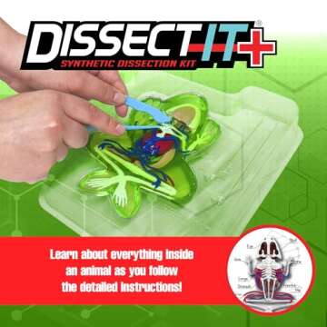 Dissect-It Kit for Kids Plus Upgraded Frog Dissection Toy Kit, Realistic Lab Experience, No Use of R...