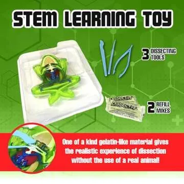 Dissect-It Kit for Kids Plus Upgraded Frog Dissection Toy Kit, Realistic Lab Experience, No Use of Real Frog! No Odor, STEM Toys, Animal Science & Anatomy Home Learning for Kids, Boys, Girls