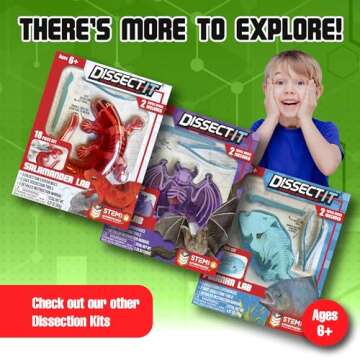 Dissect-It Kit for Kids Plus Upgraded Frog Dissection Toy Kit, Realistic Lab Experience, No Use of Real Frog! No Odor, STEM Toys, Animal Science & Anatomy Home Learning for Kids, Boys, Girls