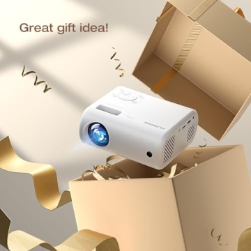 CLOKOWE Mini Projector with 9000 Lux and Full HD 1080P