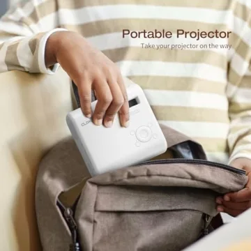 CLOKOWE Mini Projector with 9000 Lux and Full HD 1080P