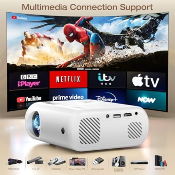 CLOKOWE Mini Projector with 9000 Lux and Full HD 1080P