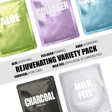 LAPCOS Rejuvenating Sheet Mask Variety Set for Hydration