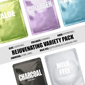 LAPCOS Rejuvenating Sheet Mask Variety Set for Hydration