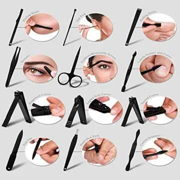 Professional Manicure Pedicure Set, CNKOBE 15Pcs Nail Clippers Set Pedicure Kit Stainless Steel Nail Clipper Set