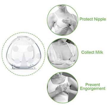 haakaa Ladybug Silicone Breast Milk Collectors (2.5 oz, 2 pcs) - Wearable Breast Shells, Milk Collector for Breastfeeding Moms Collecting Natural Express, Cherish Your Natural Let-Down