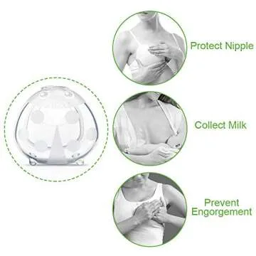haakaa Ladybug Silicone Breast Milk Collectors (2.5 oz, 2 pcs) - Wearable Breast Shells, Milk Collector for Breastfeeding Moms Collecting Natural Express, Cherish Your Natural Let-Down