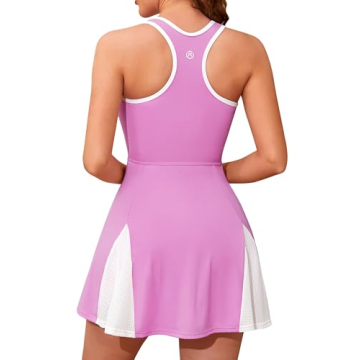 ATTRACO Women's Exercise Dress with Shorts & Built-in Bra