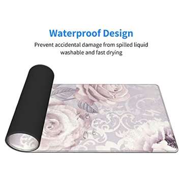 Vintage Rose Floral Gaming Mouse Pad – XL Ergonomic Design