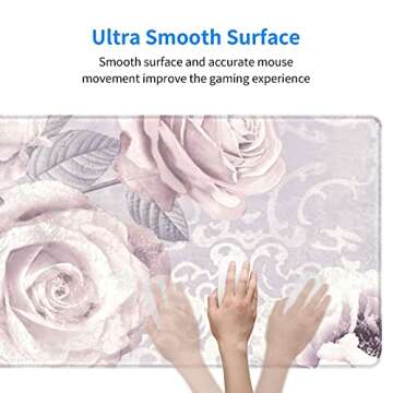 Vintage Rose Floral Gaming Mouse Pad – XL Ergonomic Design