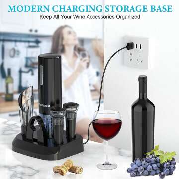 Electric Wine Opener & Aerator Set by Moocoo