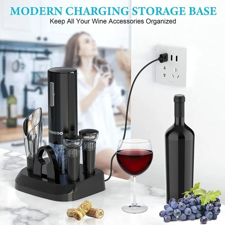 Electric Wine Opener & Aerator Set by Moocoo