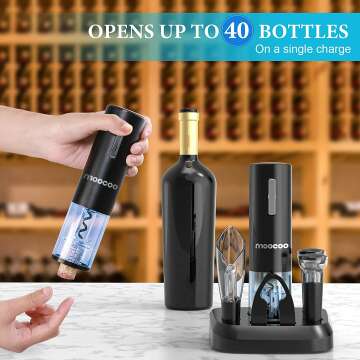 Electric Wine Opener & Aerator Set by Moocoo