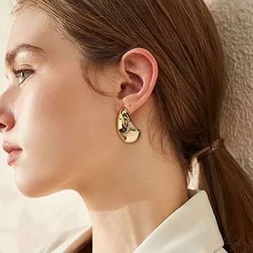 Sonateomber Gold Earring Dupes - Stylish Teardrop Earrings for Women