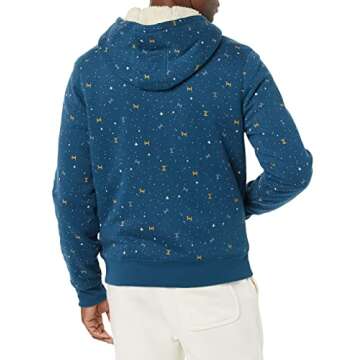 Amazon Essentials Disney | Marvel | Star Wars Men's Sherpa-Lined Full-Zip Hoodie Sweatshirts, Star W...