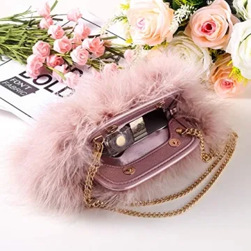 Chic Marabou Feather Clutch - Stylish Evening Handbag