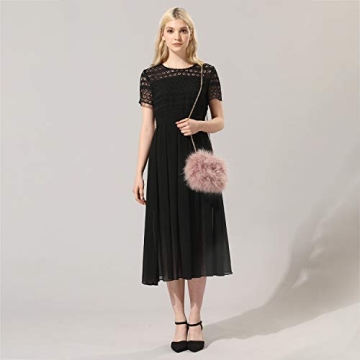 Chic Marabou Feather Clutch - Stylish Evening Handbag