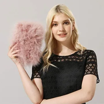Chic Marabou Feather Clutch - Stylish Evening Handbag