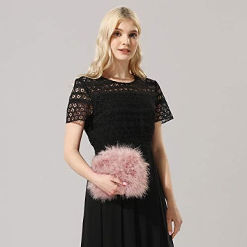 Chic Marabou Feather Clutch - Stylish Evening Handbag