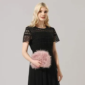 Chic Marabou Feather Clutch - Stylish Evening Handbag