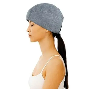 Migraine Gel Ice Hat by FOMI Care | Cooling Headache Pack | Wearable Cold Therapy Wrap for Tension, ...
