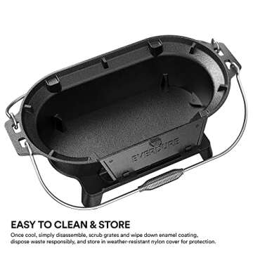 Portable Everdure Cast Iron Grill for Outdoor Cooking