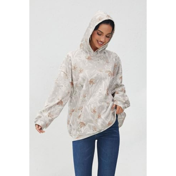 Camo Oversized Whale Sweatshirt with Maple Leaf Print