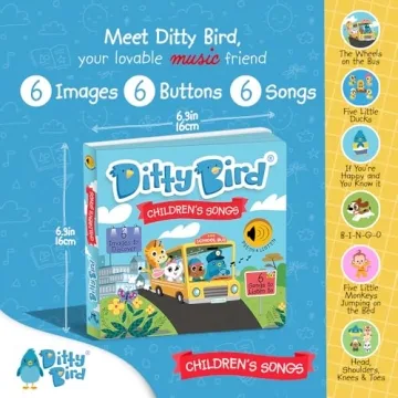 Ditty Bird Musical Books for Toddlers | Interactive Sound Books