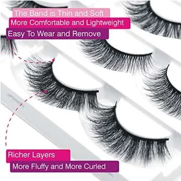 Eliace 6D Mink Eyelashes Pack 30 Pairs Cat Eye Styles