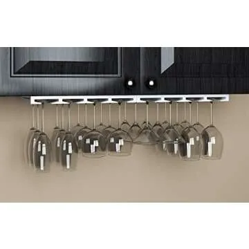 Rustic State Eze Wood Stemware Rack Holds Up to 12 Glasses