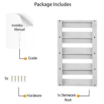 Rustic State Eze Wood Stemware Rack Holds Up to 12 Glasses