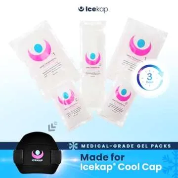 5 Extra Therapy Grade Gel Packs for Icekap Migraine Cold Cap