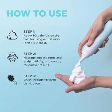 QUICKIE.ME Dry Shampoo Foam - Refreshing, No Residue Formula