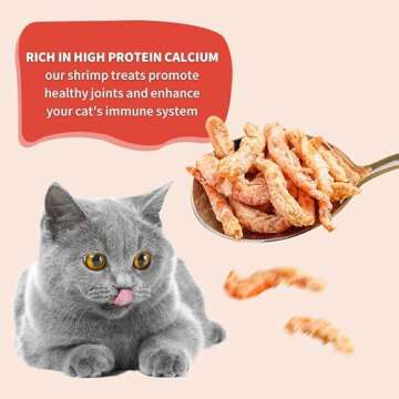 Avocatto 2.8oz Freeze Dried Shrimp Treats - Protein-Rich Snack for Cats
