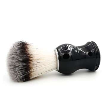 Menesia Shaving Brush for Men, Black Handle Men's Shave Cream & Soap Brush (skull)