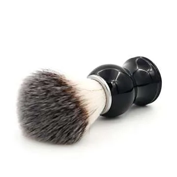 Menesia Shaving Brush for Men, Black Handle Men's Shave Cream & Soap Brush (skull)