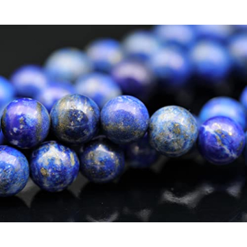 Natural Lapis Lazuli Beaded Choker, Genuine Blue Crystal Necklace, Fancy Gemstone Choker, 8mm Beads,...