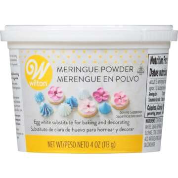 Wilton Meringue Powder Egg White Substitute, Artificial Flavor, 4 Oz