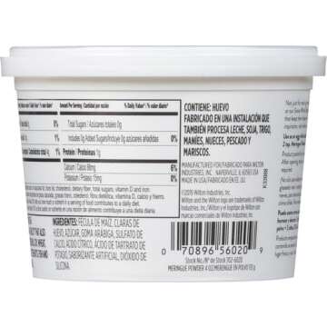 Wilton Meringue Powder Egg White Substitute, Artificial Flavor, 4 Oz