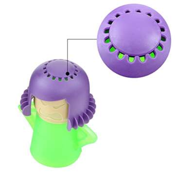OIF Angry Mama Microwave Cleaner Angry Mom Microwave Oven Steam Cleaner Easily Cleans The Crud in Minutes. Steam Cleans with Vinegar and Water for Home or Office Kitchens-Green