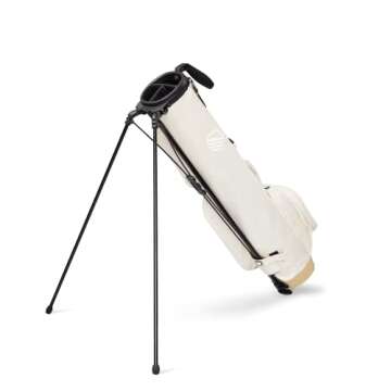 Sunday Golf Loma XL Bag - Lightweight Golf Bag w/Strap and Stand – Easy to Carry Pitch n Putt Golf Bag – Golf Stand Bag for The Driving Range, Par 3 and Executive Courses, 3.4 pounds (Toasted Almond)
