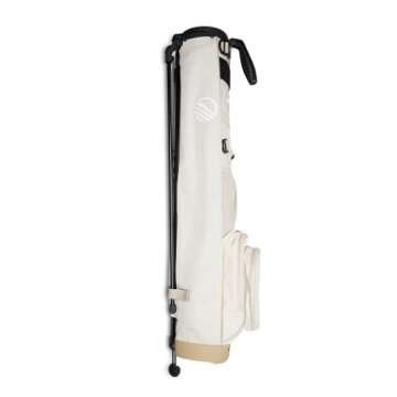 Sunday Golf Loma XL Bag - Lightweight Golf Bag w/Strap and Stand – Easy to Carry Pitch n Putt Golf Bag – Golf Stand Bag for The Driving Range, Par 3 and Executive Courses, 3.4 pounds (Toasted Almond)