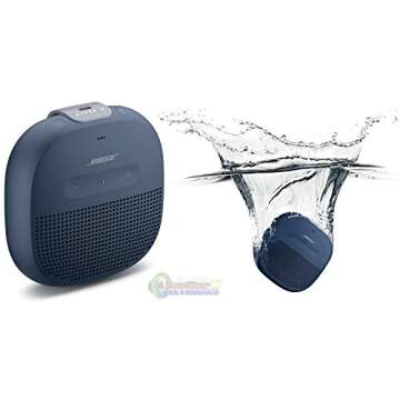 Bose SoundLink Micro: Small Portable Bluetooth Speaker (Waterproof), Midnight Blue