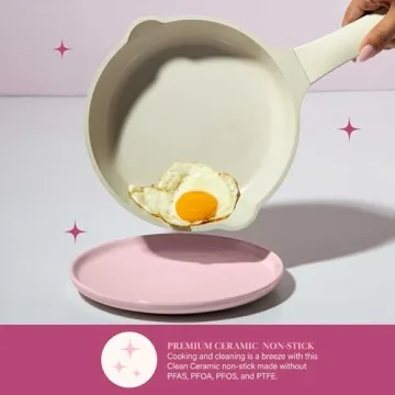 Paris Hilton Ceramic Nonstick Cookware Set - 10-Piece Elegance