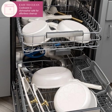 Paris Hilton Ceramic Nonstick Cookware Set - 10-Piece Elegance