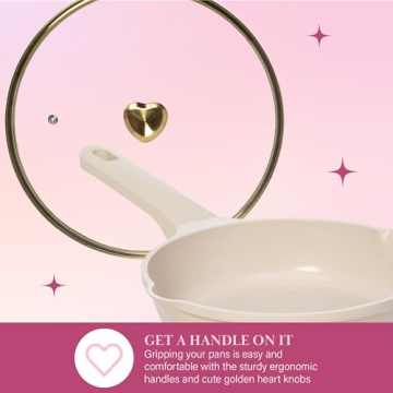 Paris Hilton Ceramic Nonstick Cookware Set - 10-Piece Elegance