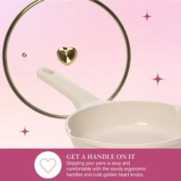 Paris Hilton Ceramic Nonstick Cookware Set - 10-Piece Elegance