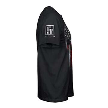 Fantastic Tees USA American Skull Patriotic Shirts for Men T-Shirt (Black, L)