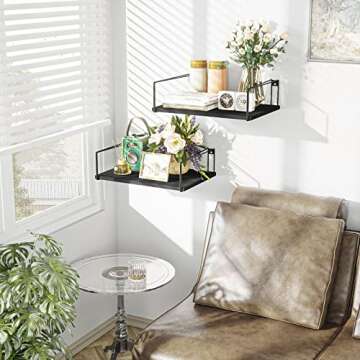 SRIWATANA Rustic Floating Shelves - Stylish Home Storage Solution